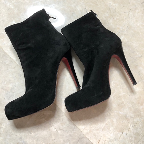 christian louboutin black booties